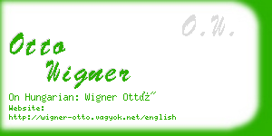otto wigner business card